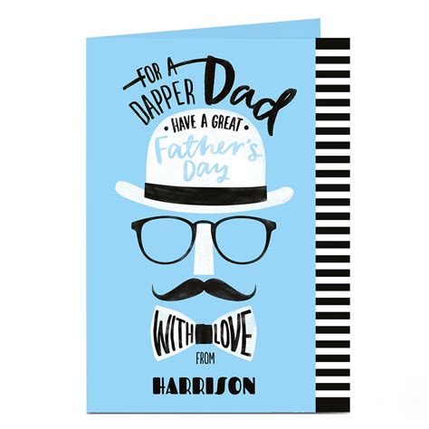 Buy Personalised Fathers Day Card Dapper Dad For Gbp 1 79 Card