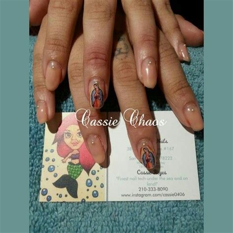 Gel Mani In Nude Knickers With The Virgin Mary Gel Mani Mani Virgin Mary