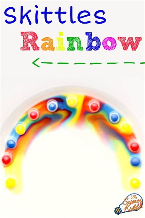 the cover of skittles rainbow is shown with an arrow pointing up to it