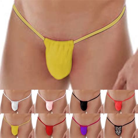 Men Sexy String Bikini Mens Bulge Pouch T Back G String Thong Lingerie Low Waist Suspender Jpeg