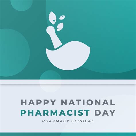 Happy National Pharmacist Day January Celebration Vector Design