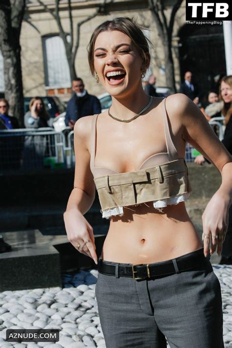 Amelie Zilber Sexy Seen Flaunting Her Hot Tits At Paris Fashion Week Aznude