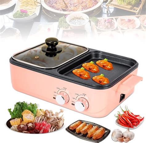 Amazon Hot Pot Electric With Grill In Indoor Non Stick Shabu Shabu Pot Frying Pan