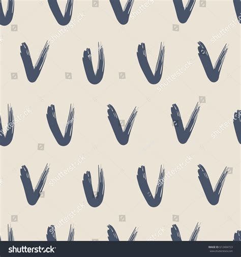 Seamless Pattern Blue Check Marks Stock Vector (Royalty Free) 612404723