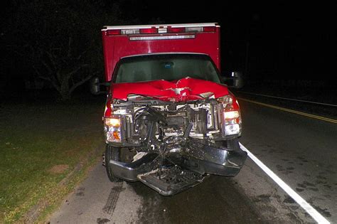 Ambulance Hits Utility Pole And Knocks Out Power