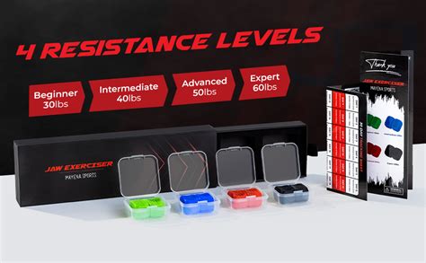 jaw exerciser  men women  resistance levels silicone jawline