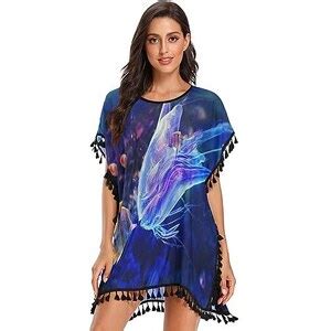 KAAVIYO Arte Blu Della Medusa Copricostumi Da Bagno Donna Abito Bikini Cover Up Beachware Per