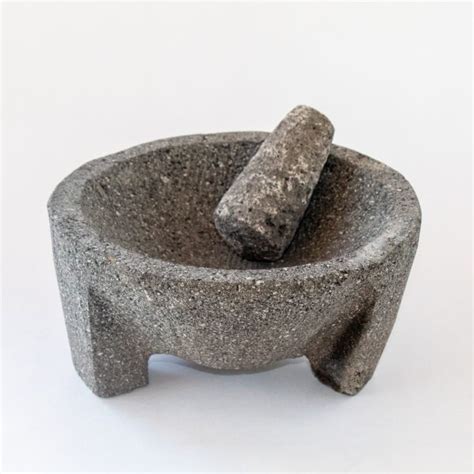 Molcajete De Piedra Con Mortero Rancho Mx