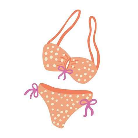 Trendy Bikini Isolated Vector Clipart Summer Swimsuit Illustration Vector Art At Vecteezy