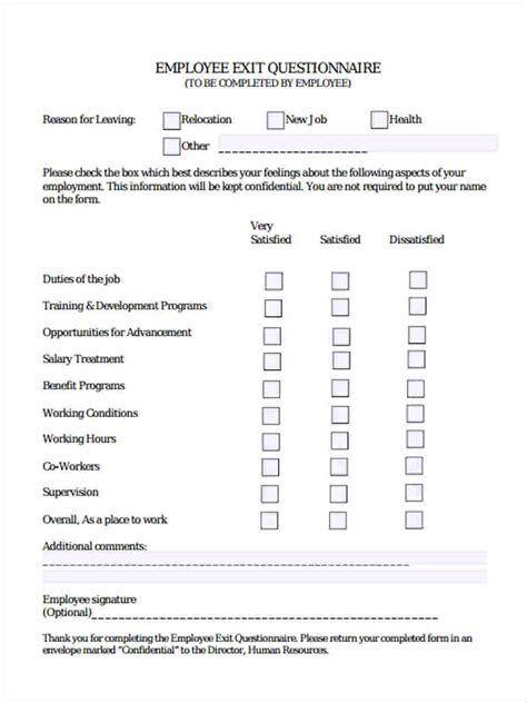 Free Sample Job Questionnaire Forms In Ms Word Pdf