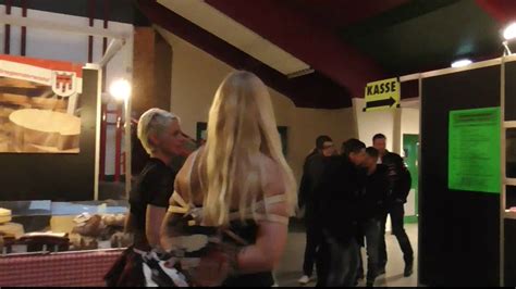 Tied In Public Public Bondage Walk For Sexy Dany Blonde Full Clip MP4