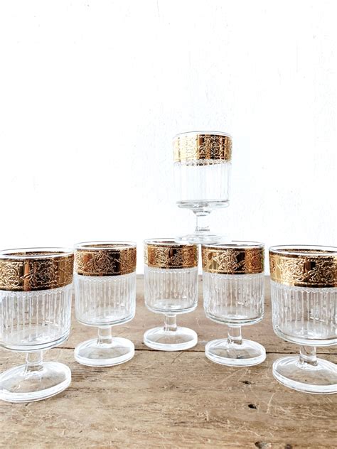 Mid Century Aperitif Glass Set Of Six Maven Collective