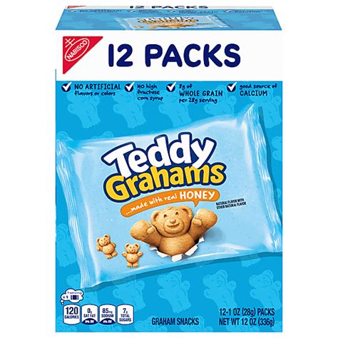 Teddy Grahams Graham Snacks, 12 Packs 12 Ea | Sweet | Family Fare