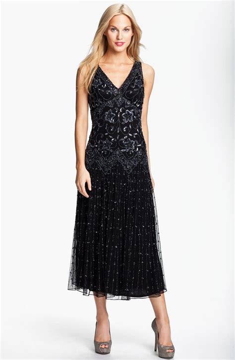 Pisarro Nights Beaded Mesh Dress Nordstrom