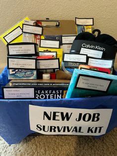 New Job Gift In New Job Survival Kit Diy Gifts For Boyfriend