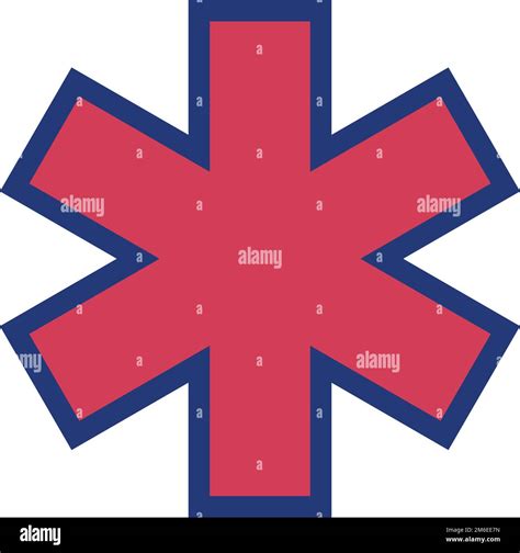 Star Of Life Symbol Red Medical Aid Icon Stock Vector Image And Art Alamy
