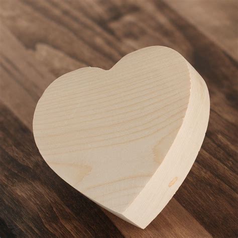 Chunky Unfinished Wood Heart Wooden Hearts And Stars Wood