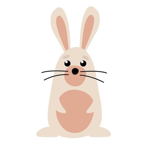 Premium Vector | A white rabbit on a white background vector