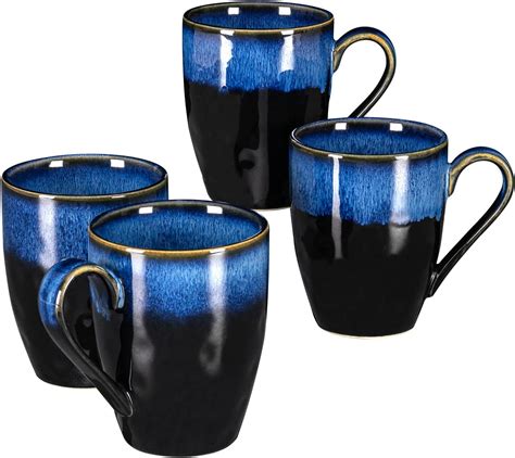 Unicasa Tasses Caf En Porcelaine Set De Tasses Avec Anse De