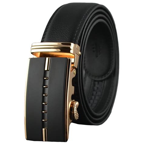 Ayli Asyoulikeit Men S Dress Belt Genuine Leather Automatic Buckle