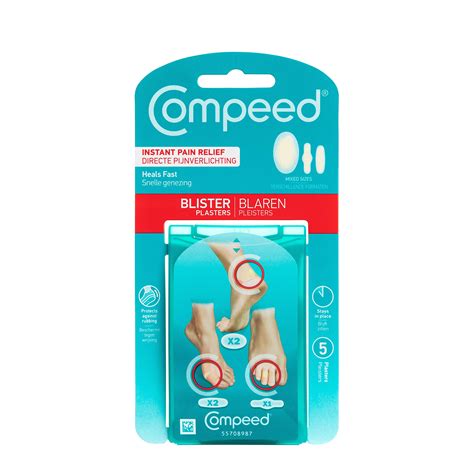 Compeed Mixed Size Blister Plasters 5 Hydrocolloid Plasters Foot