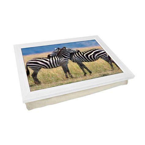 Zebra Hugging Lap Tray Heart Warming Comfort With Animal Affection Yoosh