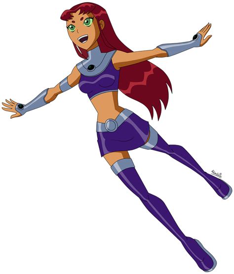 Flying Starfire By Alienlina On Deviantart Teen Titans Starfire Teen Titans Go Characters