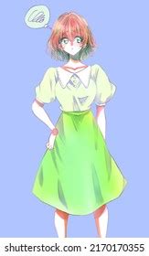 Sexy Ginger Anime Girl Bikini Stock Illustration 122596408 Shutterstock