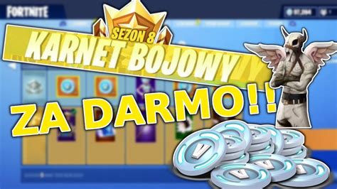 KARNET BOJOWY Za DARMO Fortnite SEZON 8 LIMITOWANE YouTube