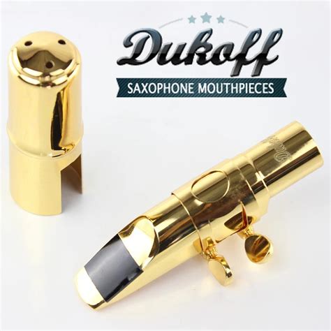 Professional Dukoff Tenor Soprano Alto Saxophone Metal Mouthpiece Gold