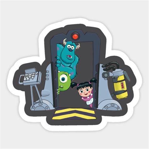 Boo Door Monsters Inc Sticker Teepublic