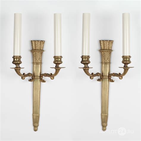 Парные двухрожковые бра в стиле ампир - лот {$item_id} каталоге онлайн ...