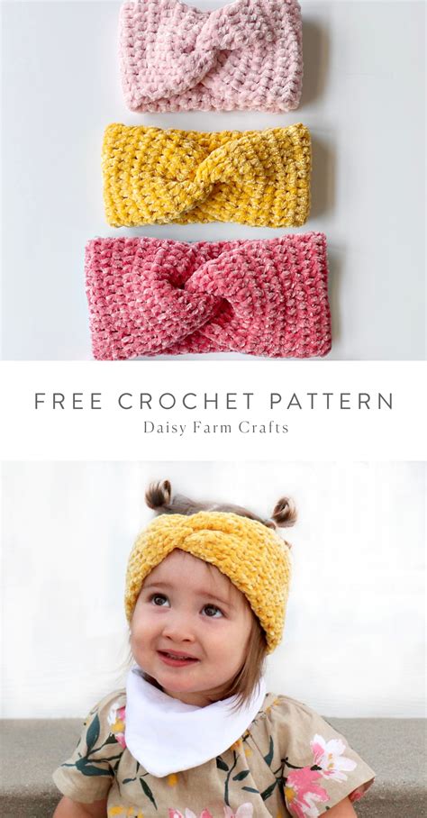 Free Pattern Crochet Colorful Velvet Twist Headbands Artofit