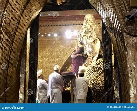 Mahamuni Buddha At Mahamuni Temple In Mandalay City Myanmar Editorial