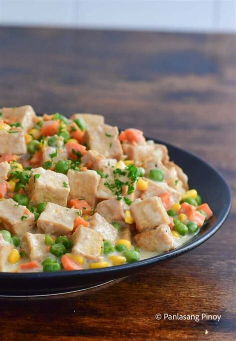 Creamy Tofu with Mixed Vegetables - Panlasang Pinoy