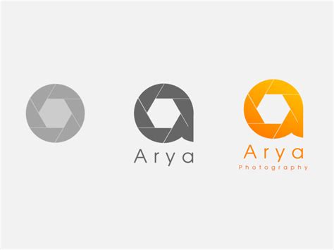 Arya Photography Arya Identity Logo Photography