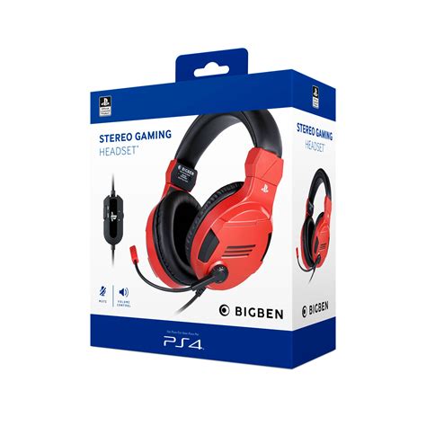 Ripley AUDIFONO PS4 BIGBEN STEREO GAMING HEADSET V3 ROJO