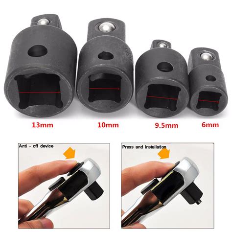 1 4 3 8 1 2 à clé à cliquet adaptateur de convertisseur de réducteur