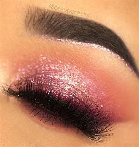 65 Pretty Eye Makeup Looks Glitter Pink Makeup Pink Glitter Makeup
