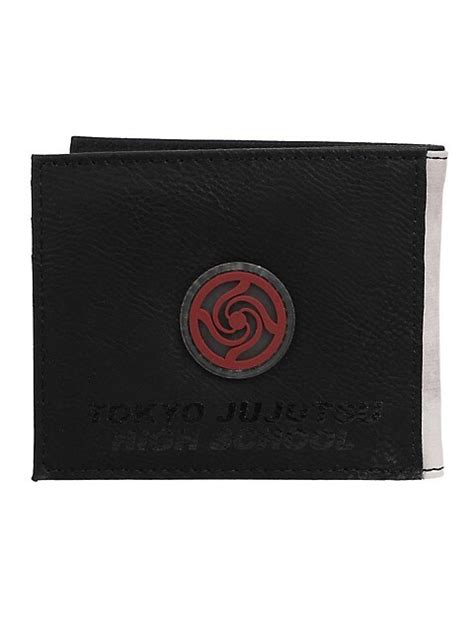 Bioworld Jujutsu Kaisen High School Crest Character Montage Faux Leather Bifold Wallet - Mens ...