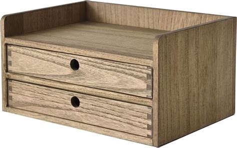 Kirigen Wood Desktop Organizers With Drawers Home Workspace Office