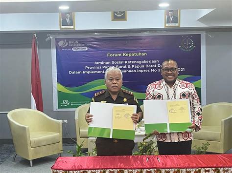 Mou Dengan Bpjs Naker Kejati Papua Barat Berdayakan Jpn Adhyaksa Digital