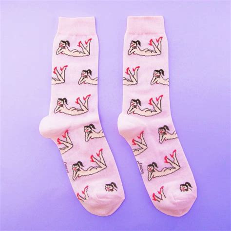 NAKED LADY SOCKS Light Pink By CoucouSuzette On Etsy Socks Women