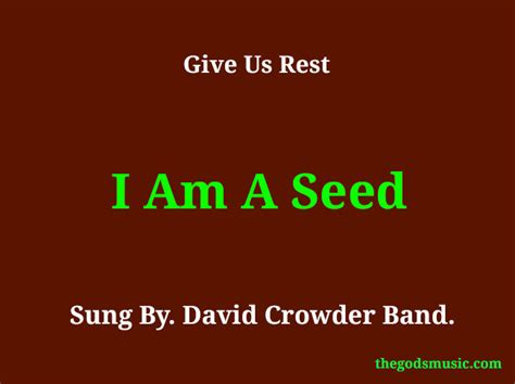 I Am A Seed Christian Song Lyrics