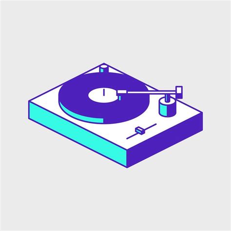 Turntable Record Player Isometric Vector Icon Illustration 15416321