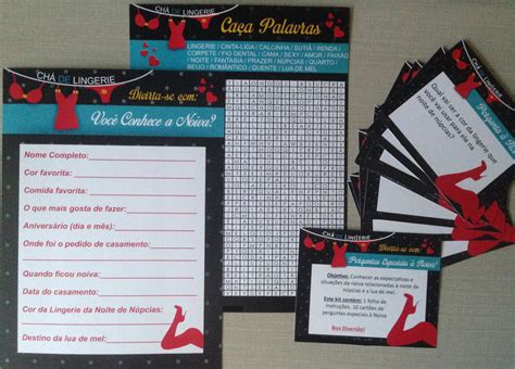 Kit de Brincadeiras Chá de Lingerie Elo7 Produtos Especiais