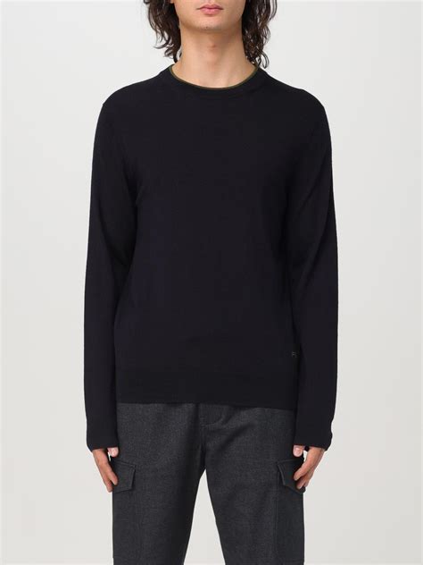 Ps Paul Smith Pullover In Lana Merino Blue Maglia Ps Paul Smith