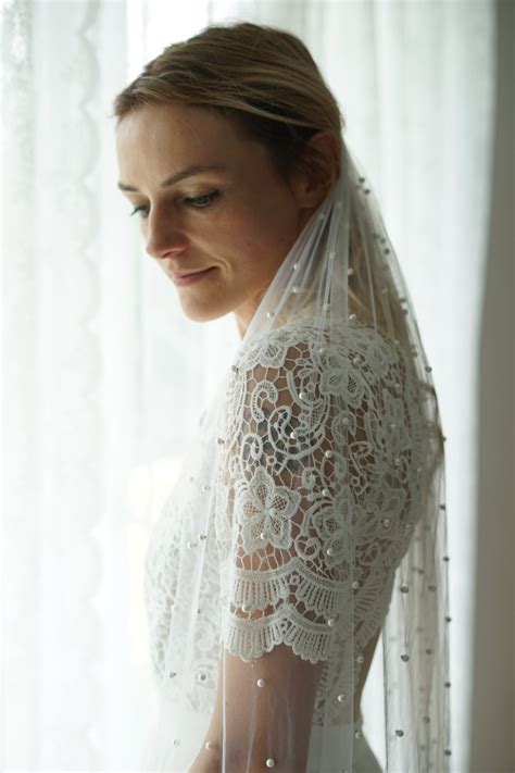 Scattered Pearl Veil Pearl Wedding Bridal Veil White Ivory - Etsy UK