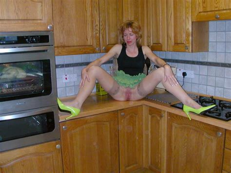 MILF Spreading Legs On Kitchen Platform Without Panties Babes Pics Blonde Pics MILF Flash Pics