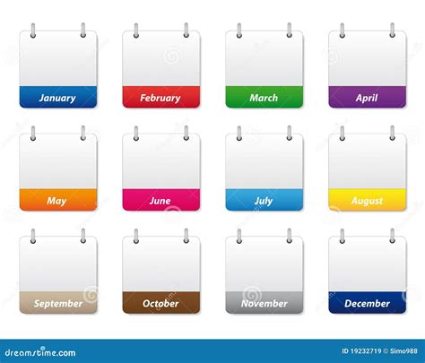 Geplaatste De Pictogrammen Van De Kalender Vector Illustratie